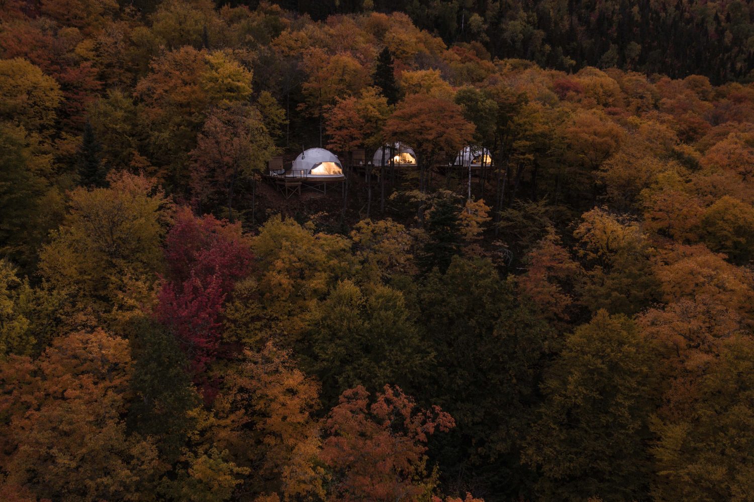 Une expérience unique de « glamping » : Les dômes du Charlevoix